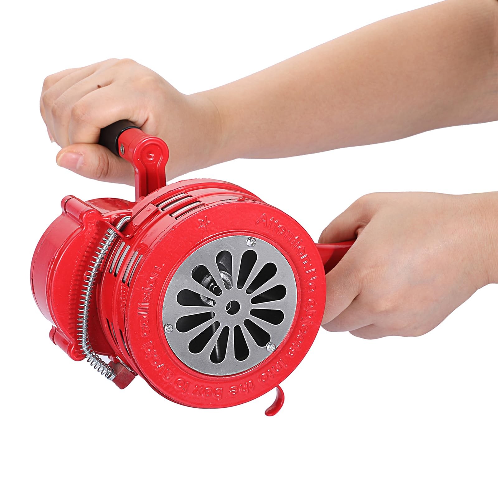 Hand Crank Siren Manual Operated Air Raid Siren with Foldable Handle for Spor…