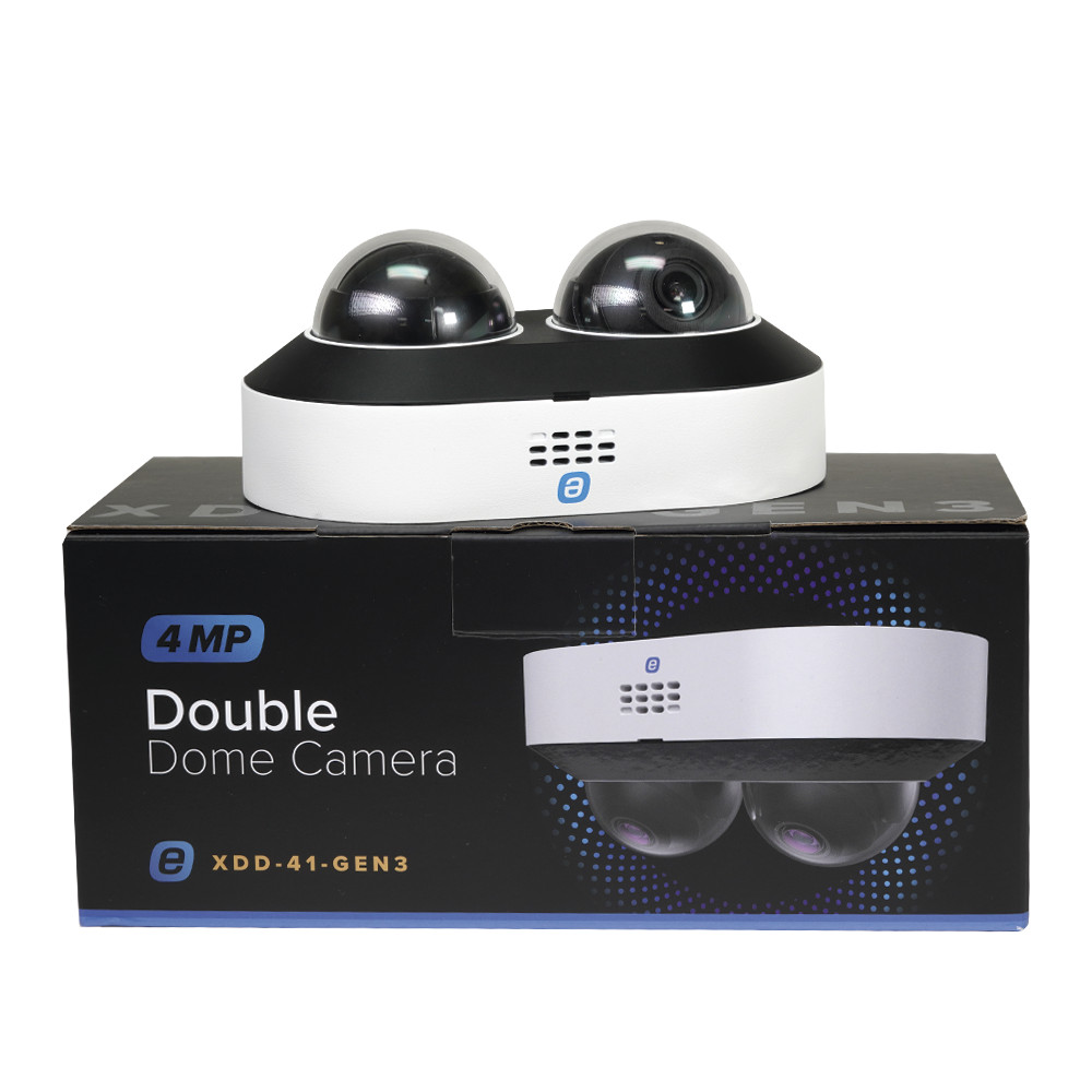 Epcom XDD41-GEN3 Camera IP Double Dome 4MP 2.8mm Lenses IR 98ft IK10 Mic