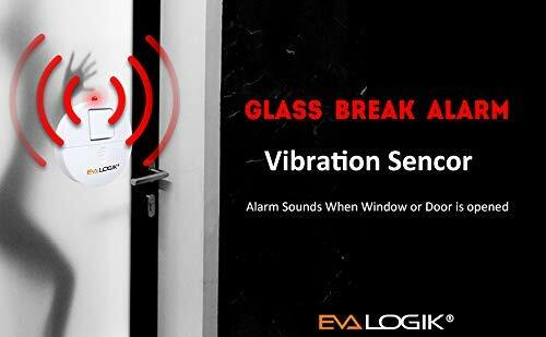 Glass/Window Break Alarm with Loud 120dB Alarm and Vibration Sensors 4/8 packs