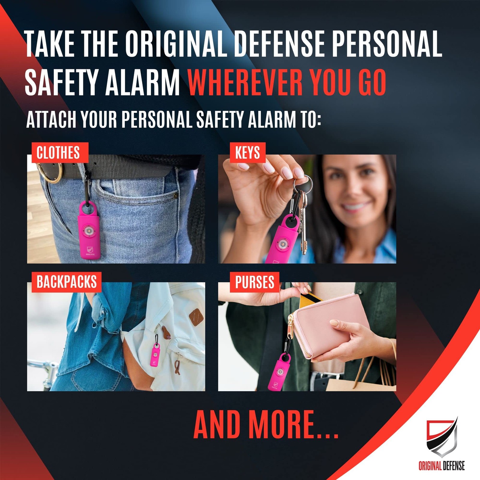 ® Siren -Alarm – 130 dB Keychain Alarm with Strobe Light for , Children, and …