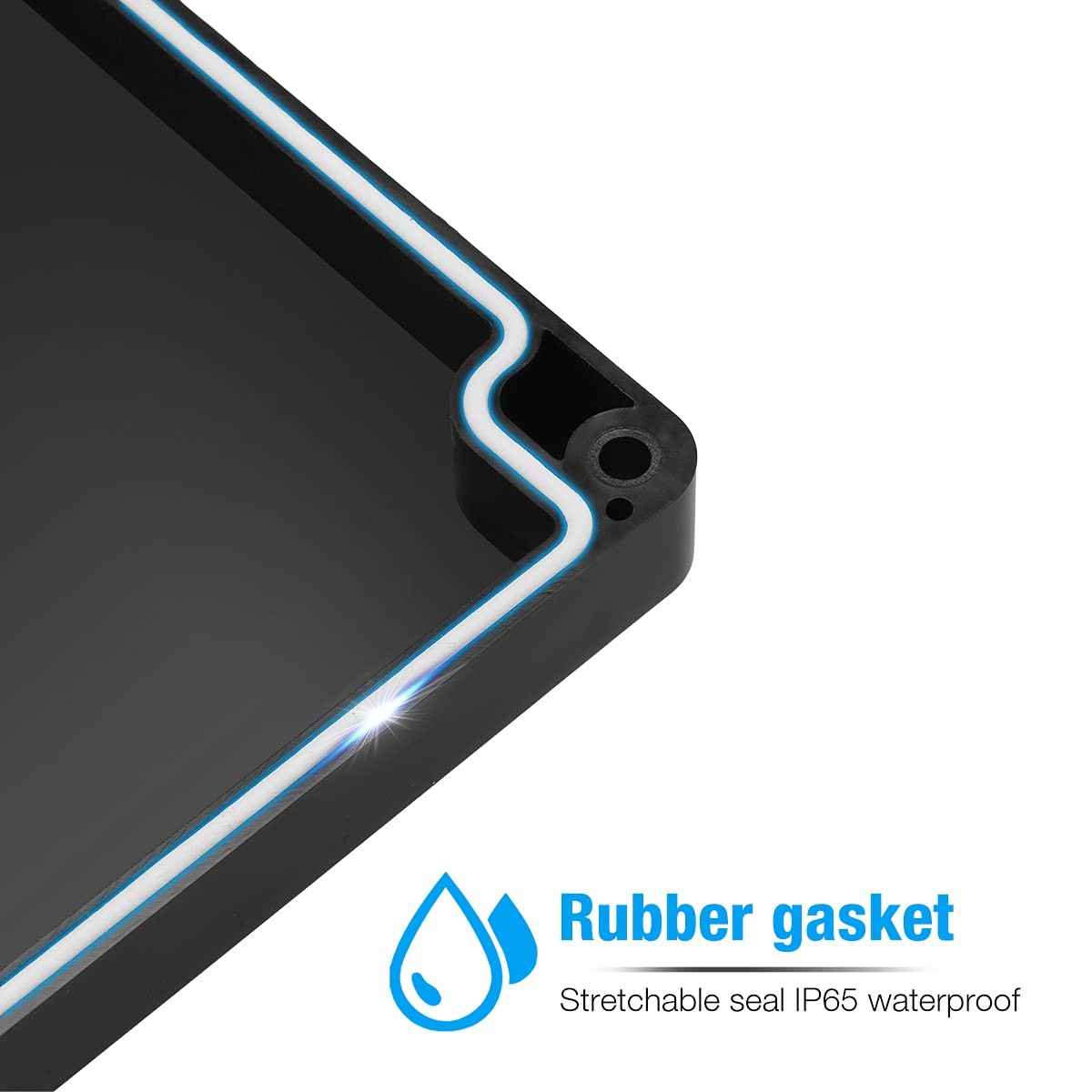 Waterproof Electronic ABS Plastic 7.87"x4.72"x2.95", Black