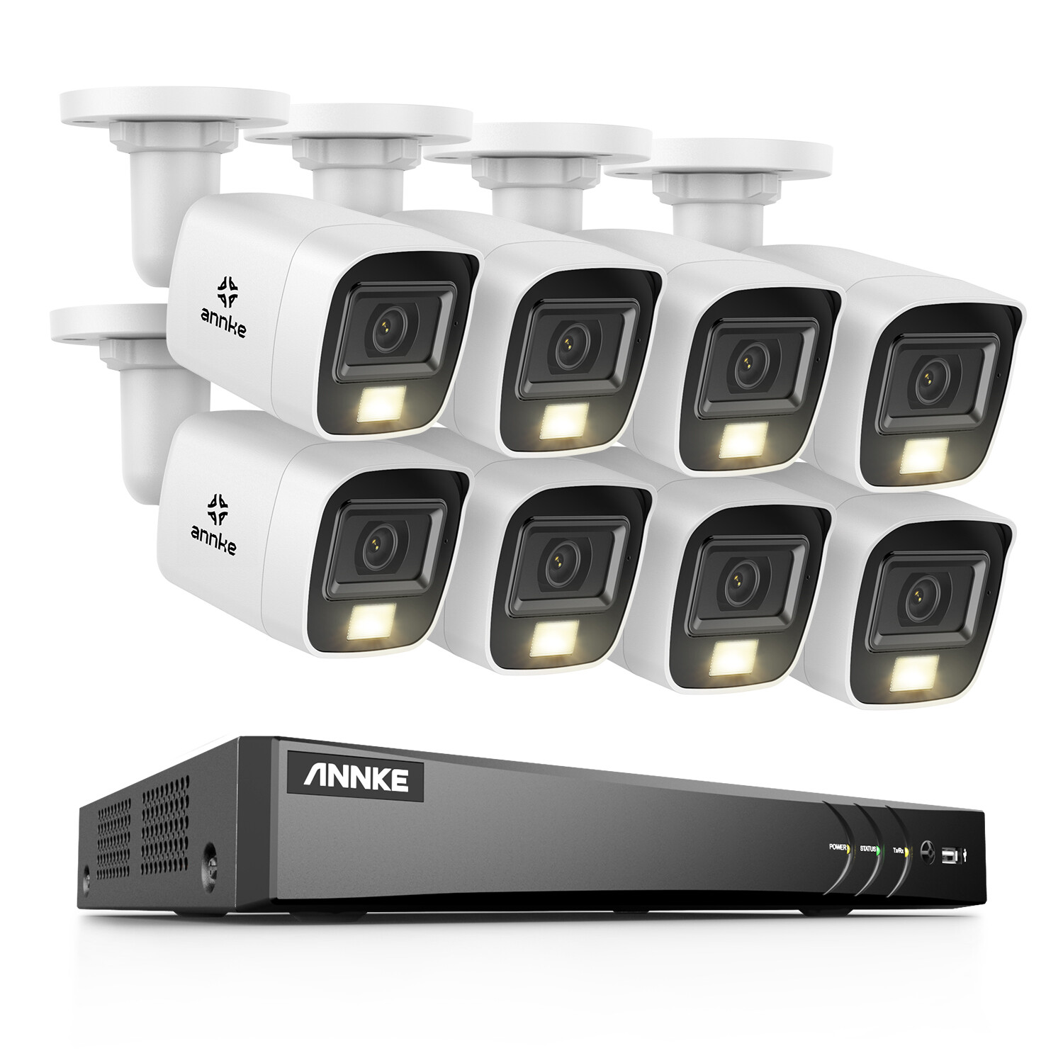 ANNKE 4K Security Camera System Outdoor AI Color Night Vision 8MP 8CH DVR H.265+