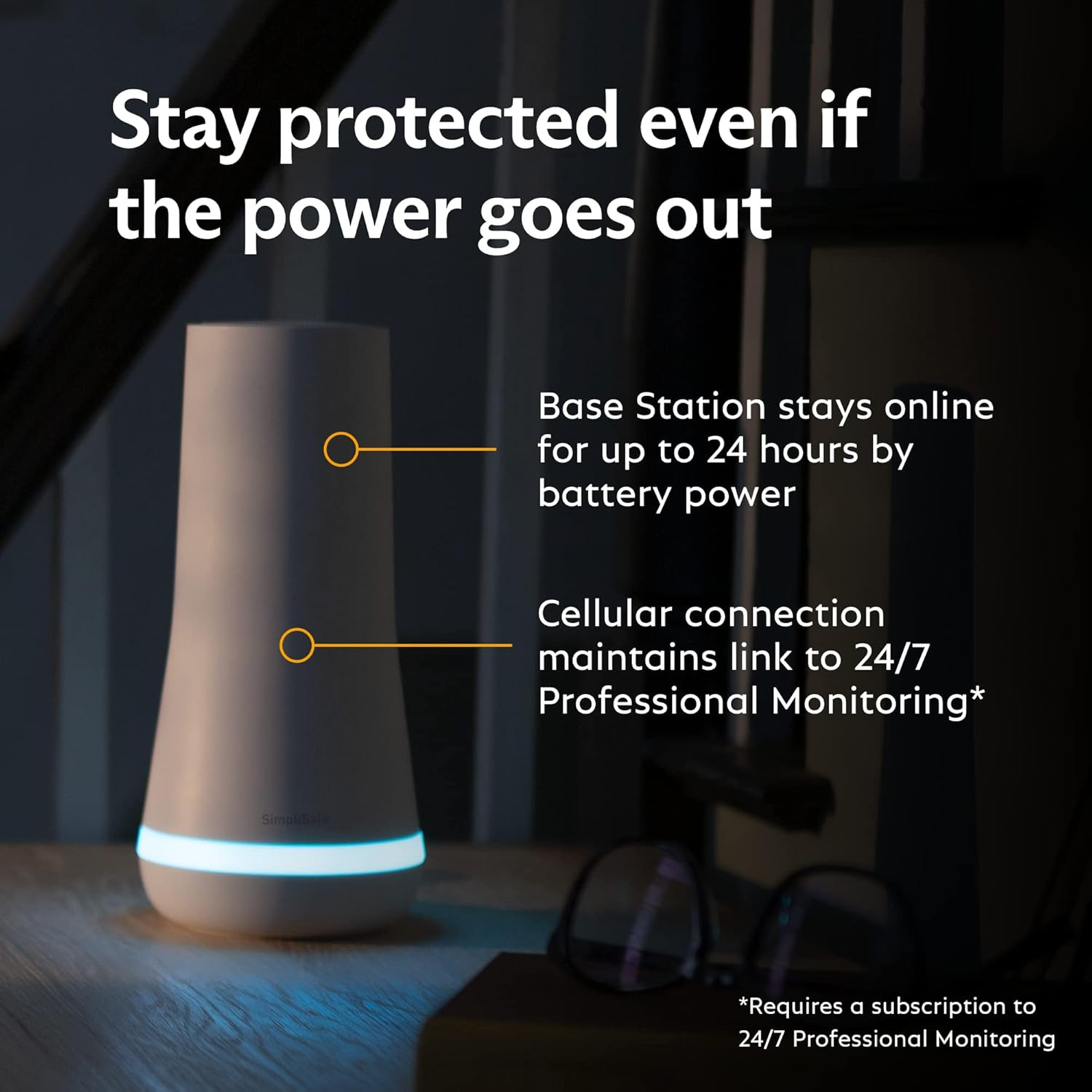 Simplisafe 9 Piece Wireless Home Security System W/Hd Camera – Optional 24/7 Pro