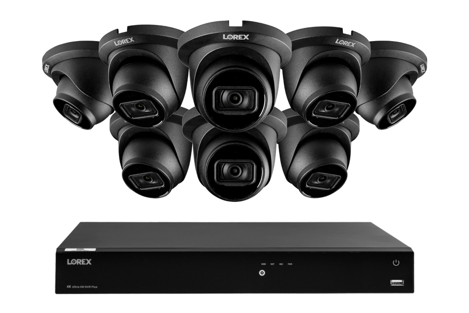 Lorex Fusion Series 4K 16 Ch 4TB Wired NVR System with A14 IP Dome Cameras