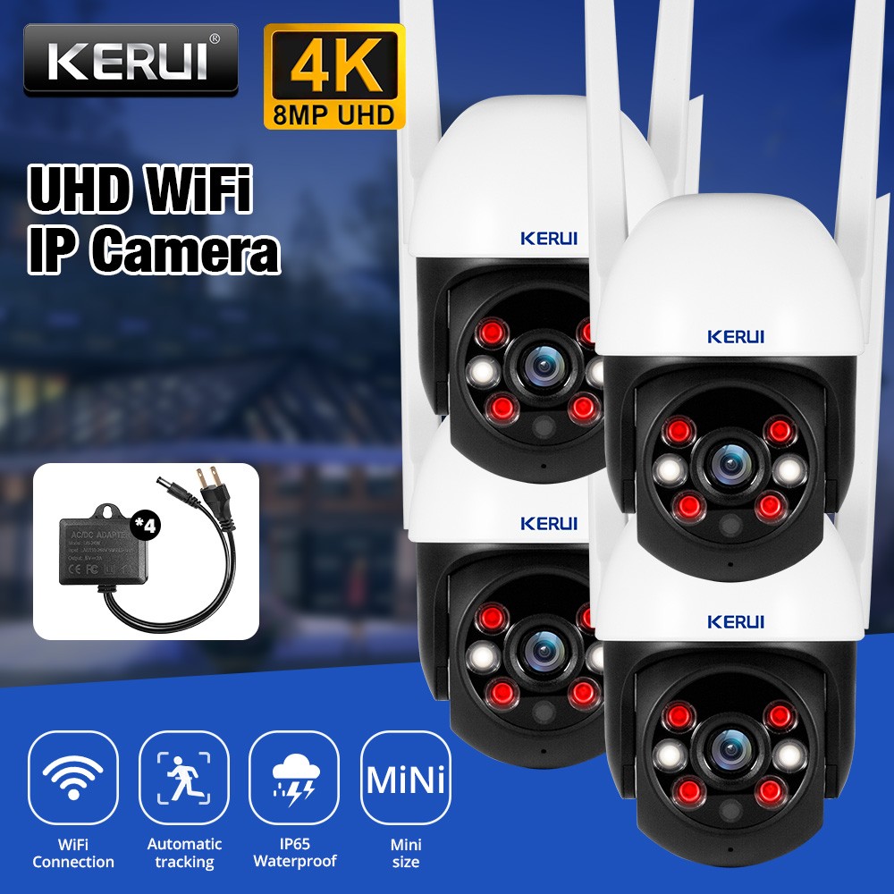 1/2/3/4x 5MP Ultra HD WiFi Camera 6 LED Fill Light Indoor Outdoor Home Security