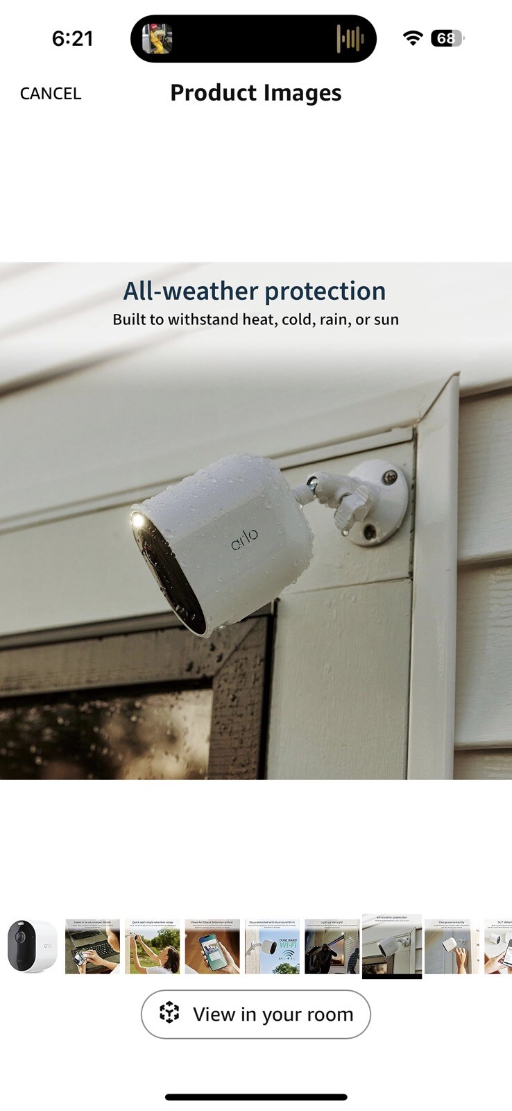 Arlo Pro 5S 2K Indoor/Outdoor Wire Free Spotlight Security Camera – White…