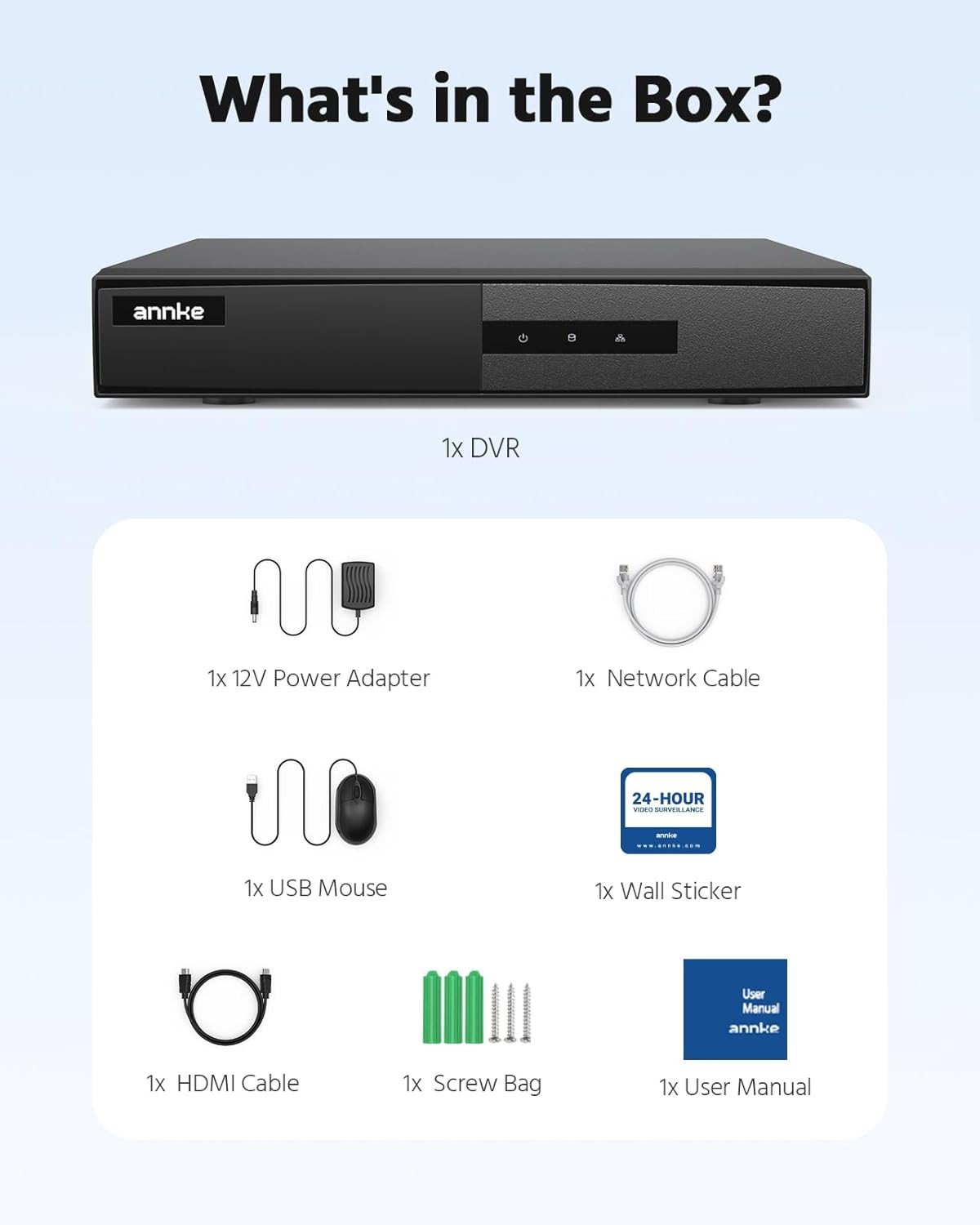 8 Channel DVR for Security Camera, 3K Lite Hybrid 5-In-1 CCTV Digital Video Reco
