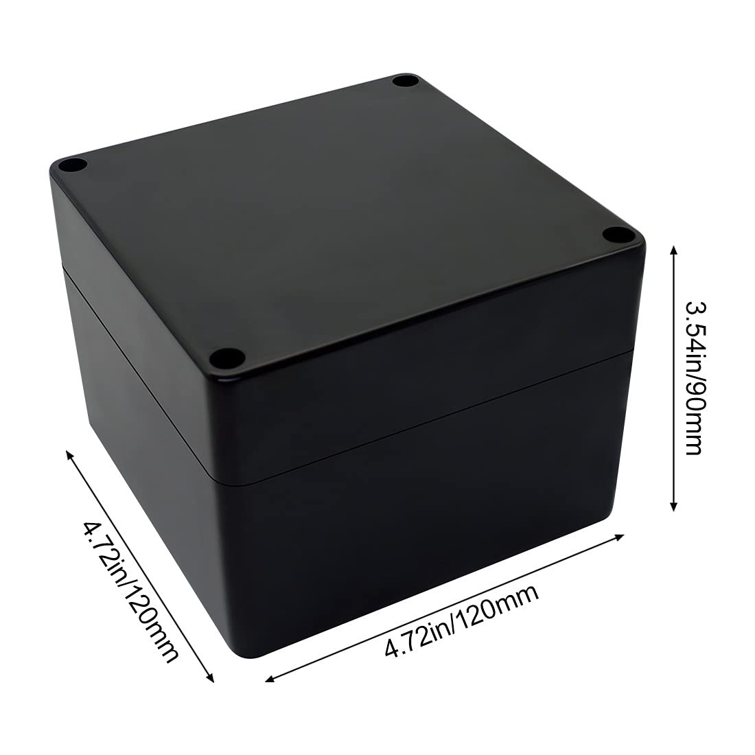 LeMotech ABS Plastic Electrical Project 4.7″ x x 3.5″, Black (1 pack)