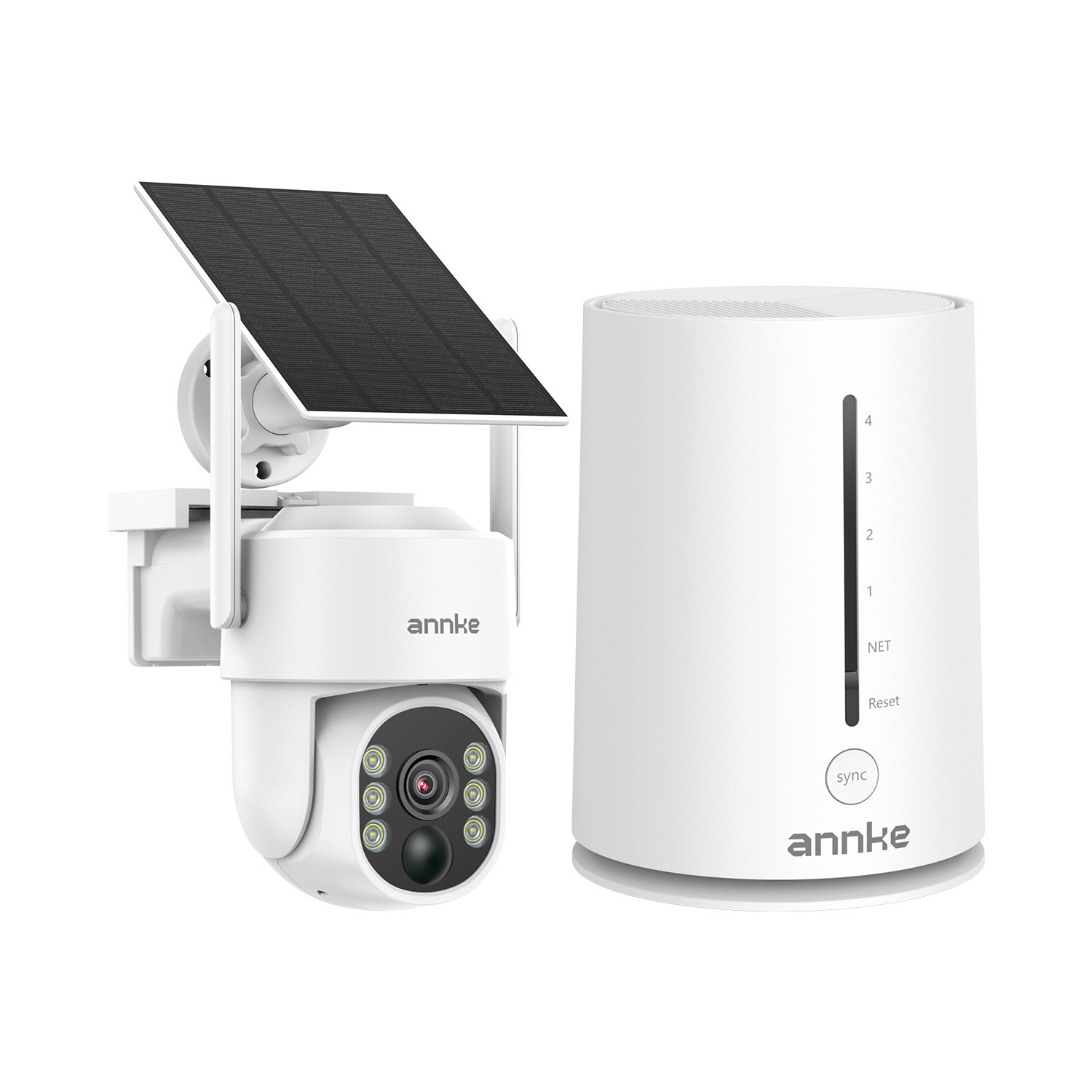ANNKE 4MP PT Wireless Security Camera System SolarPowered Color Night 2-Way Talk