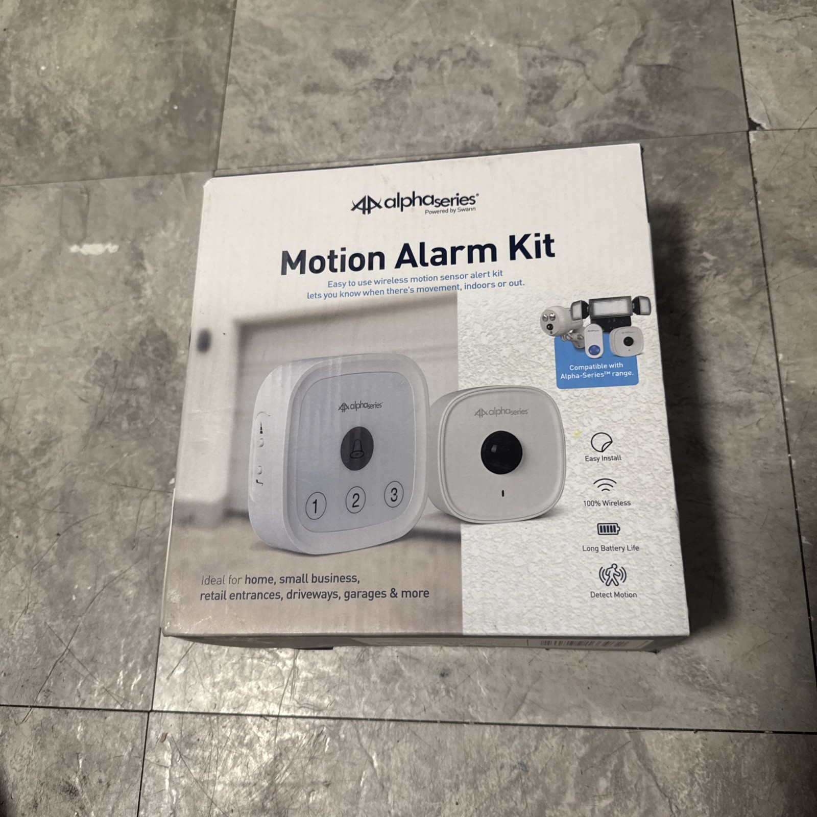 Alpha Wireless Motion Sensor Swann Senso Chime. Easy Installation