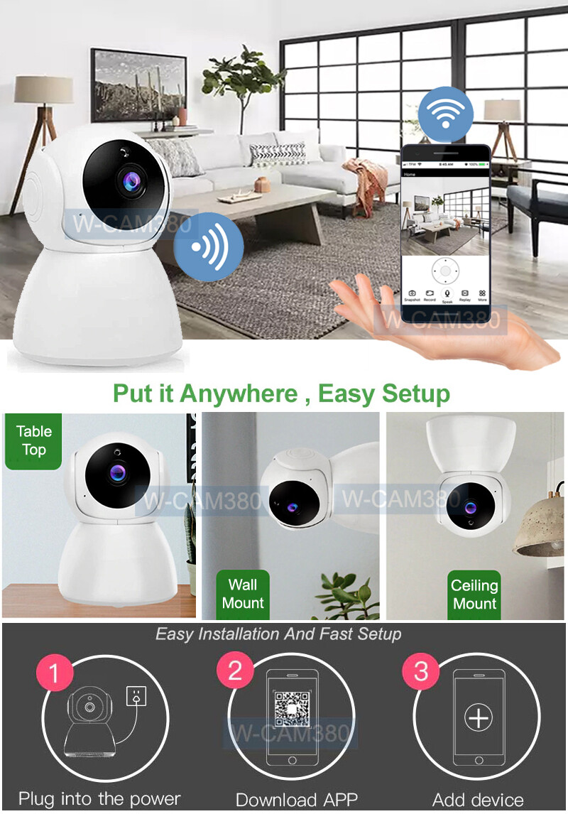 HD WIFI IP Camera With PTZ Control And Two Way Audio