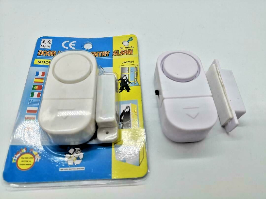 2 PACK WIRELESS DOOR AND WINDOW ENTRY ALARM BATTERY HOME SECUIRTY SYSTEM SWITCH