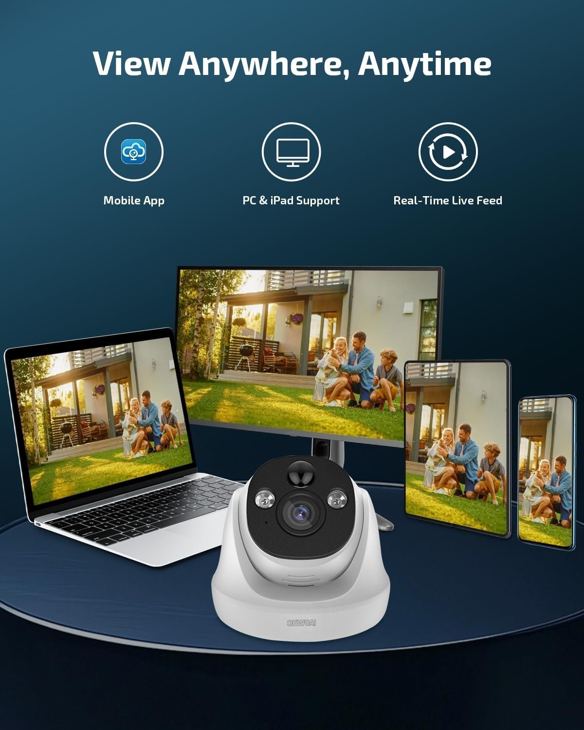 OHWOAI 4K Ultra HD, 130° Wide Angle, POE, Wired, Outdoor Security Camera System