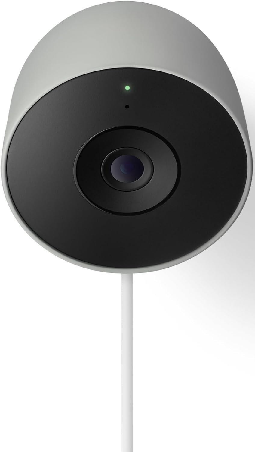 Google Nest Cam Outdoor Wired, 2nd Gen Outdoor Security Cam 2K Video Excellent