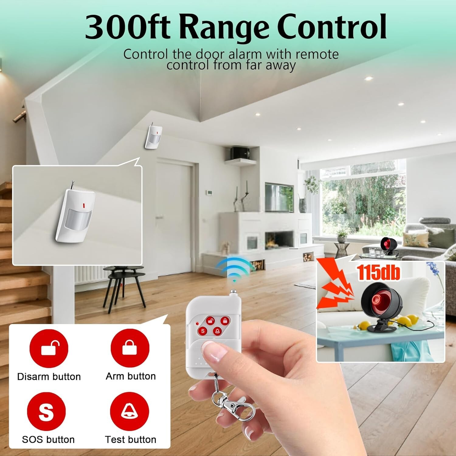 Standalone Home Office Shop Security Alarm System Kit,Wireless
