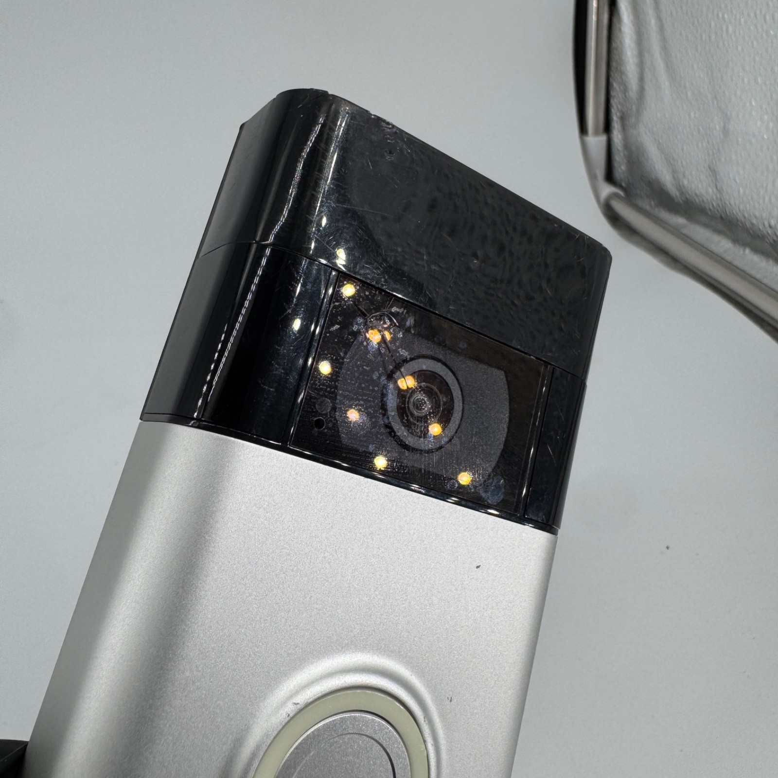 Ring 2nd Gen 5UM5E5 Silver & Black Night Vision 2-Way Talk 1080p Video Door Bell