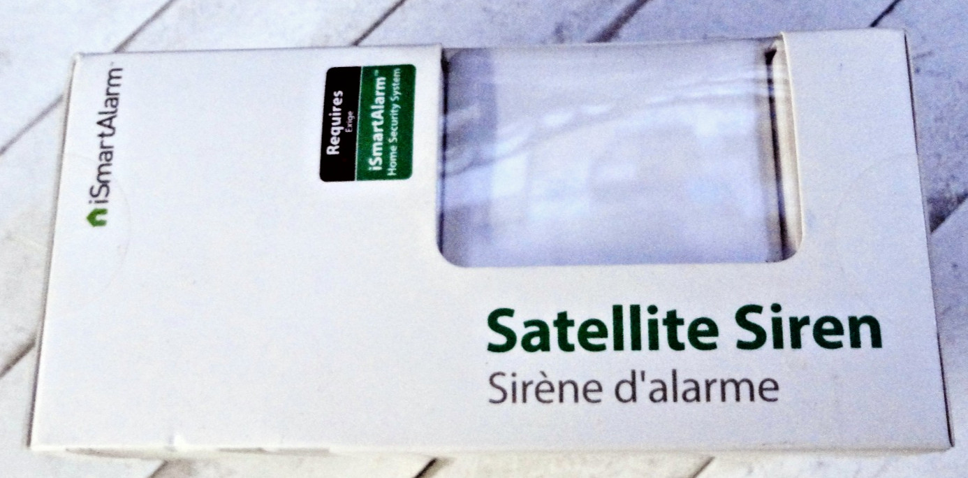 New iSmartAlarm Satellite Siren AS3 110db Adjustable Volume Alexa Compatible