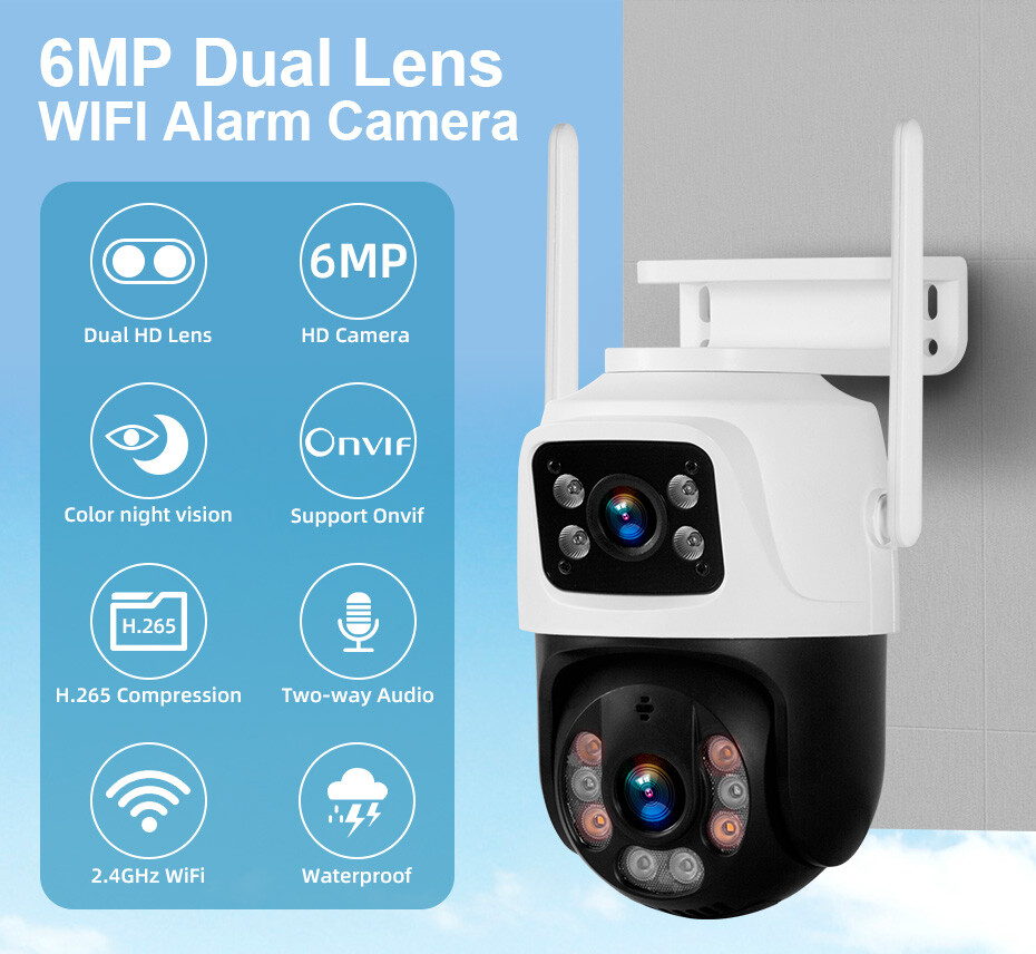 KERUI Security Camera System Outdoor Wireless Audio Wi-Fi Home CCTV 6MP 8CH NVR