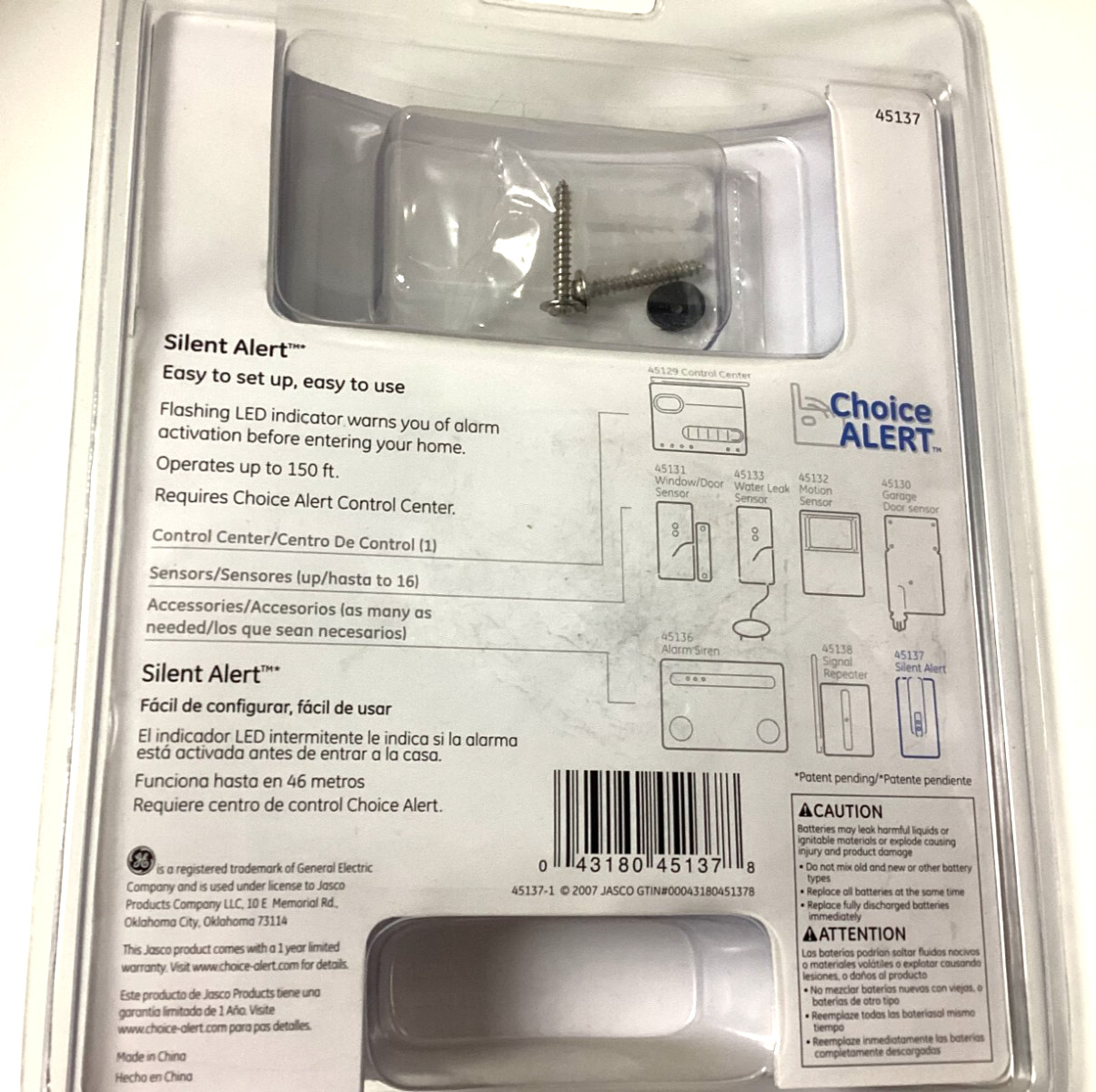 (2) GE SILENT ALERT Wireless Alarm System Flashing LED model 45137 NEW SEALED