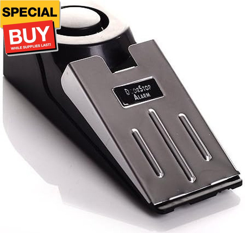 Upgraded Door Stop Alarm -Great for Traveling Security Door Stopper Doorstop Saf