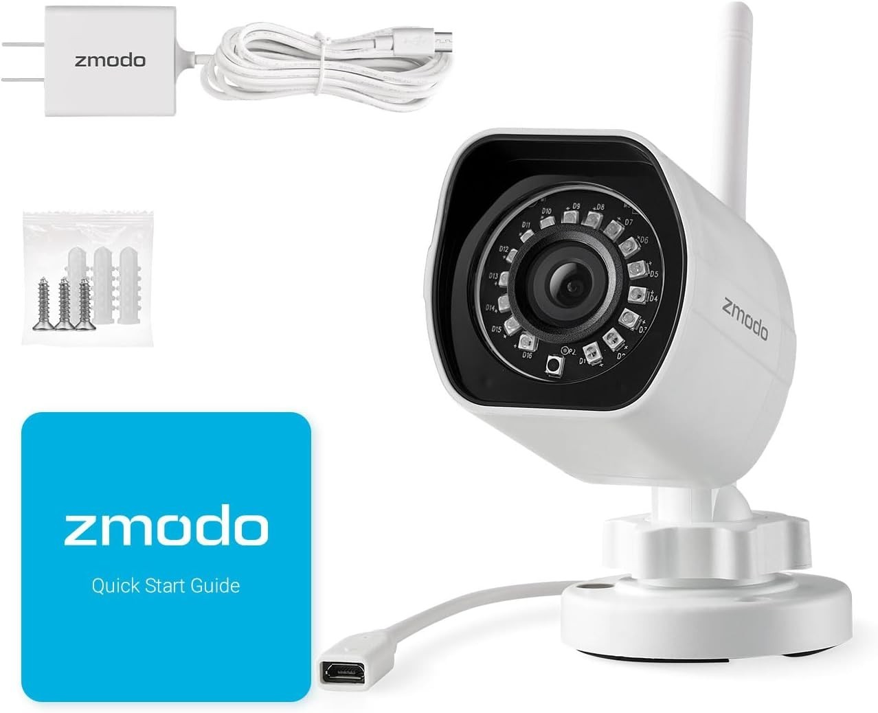 Smart Home 1080p Outdoor Camera with Motion Detection & Night Vision Support