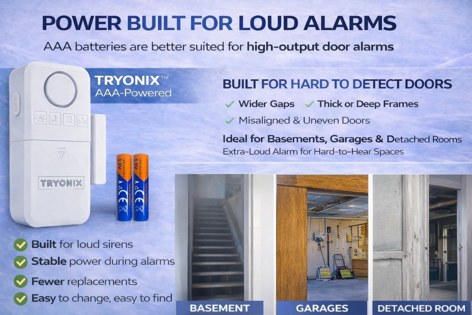 Door Alarms When Opened for Kids & Elderly – 130 dB Loud Door & Window Alarm,…
