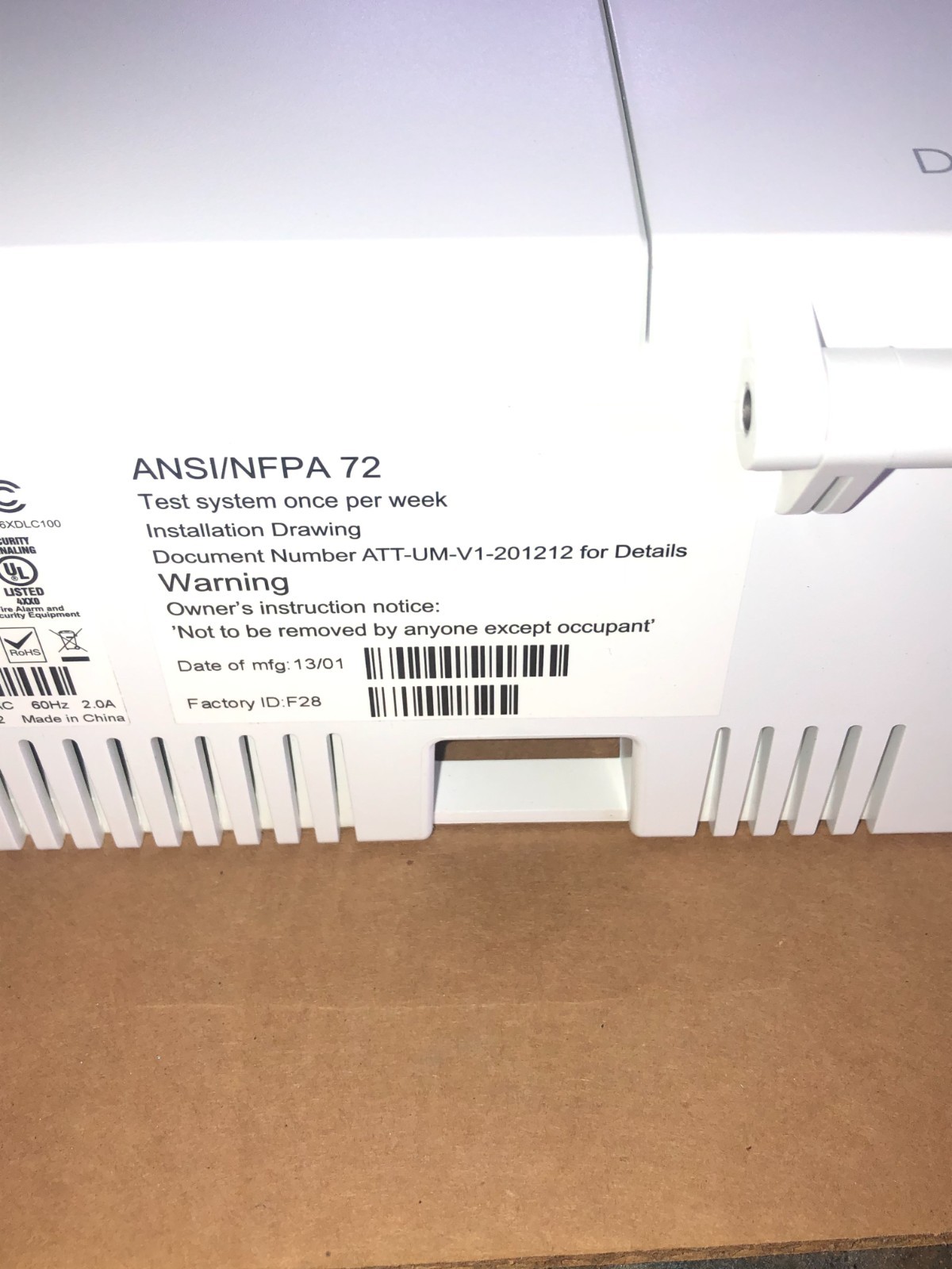 AT&T CISCO DLC-100 RESIDENTIAL FIRE & BURGLAR CONTROL UNIT SXA3001-4042024-KP