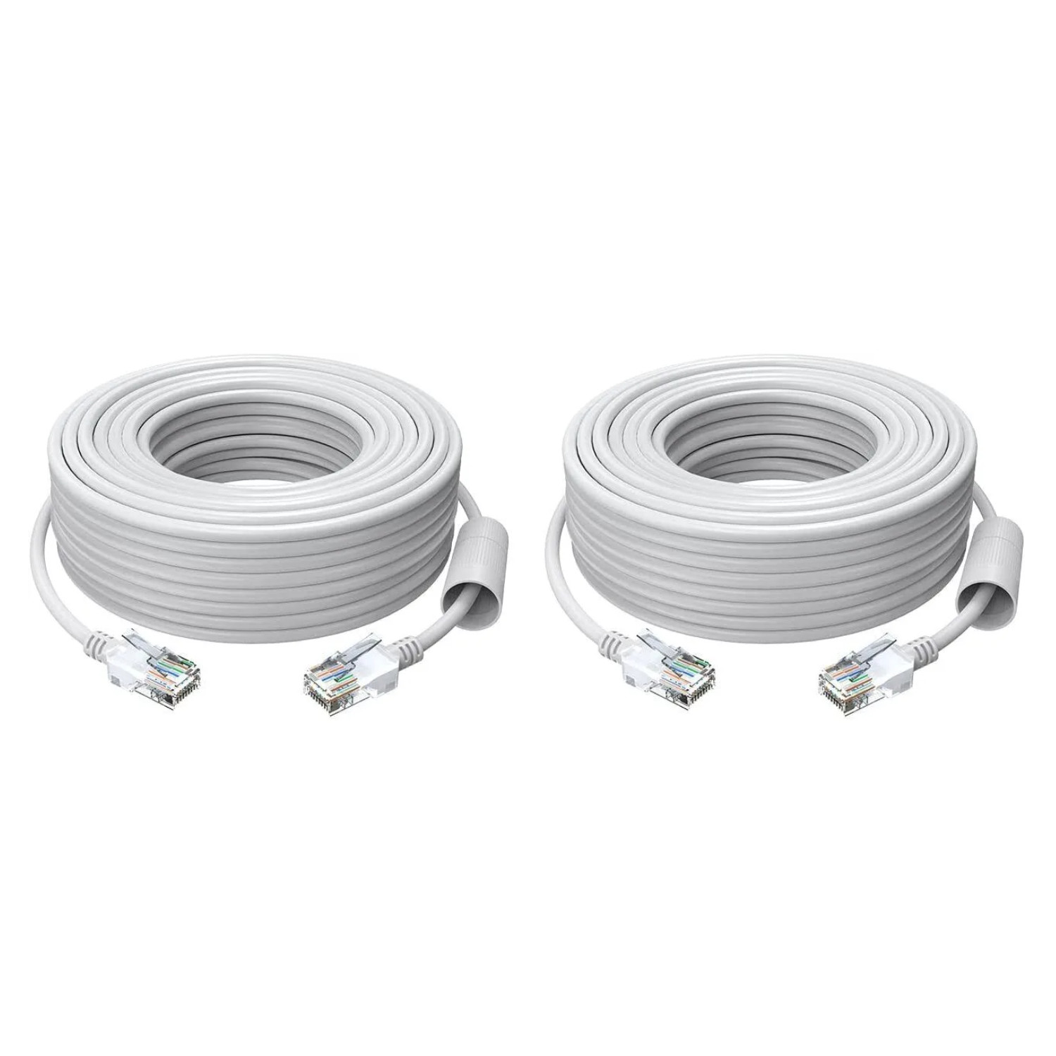 ZOSI 2-Pack 100ft Cat5e Ethernet Security Cameras RJ45 POE Cable Network Wire