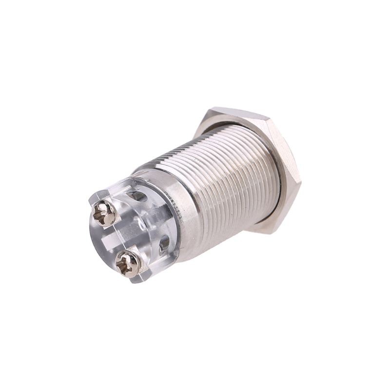 12V 16mm Buzzer Alarm Light Warning Lamp Signal Rotary Strobe Flash Silver