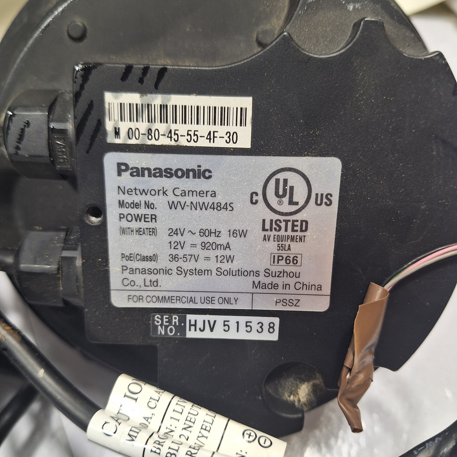 Lot Of 2 Panasonic WV-NW484S IP Camera
