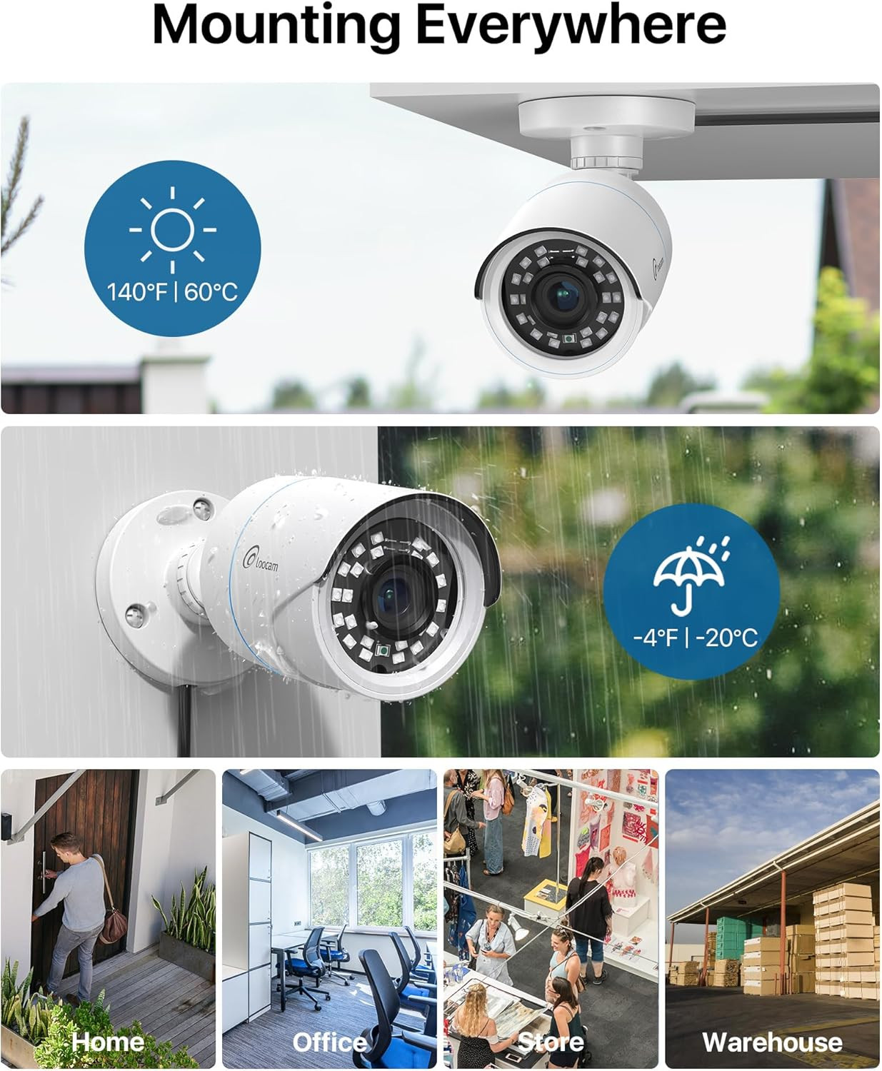 CCTV Camera Security System, 1080P H.265+ DVR with 1TB HDD, AI Human Vehicle Det