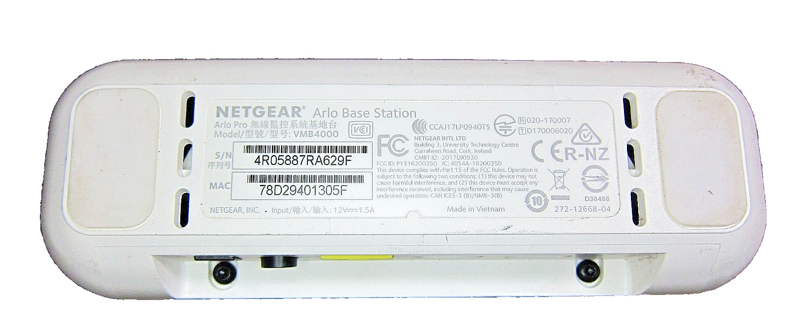 Genuine Netgear Arlo Base Station VMB4000 with Power Supply (NO Cameras)