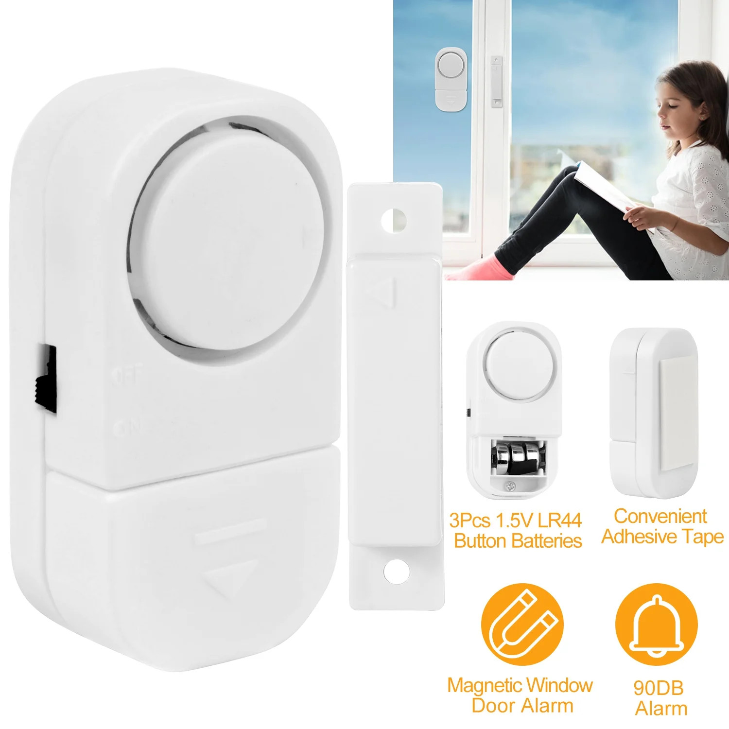Wireless Home Window Door Burglar Security Alarm System Magnetic Sensor lot