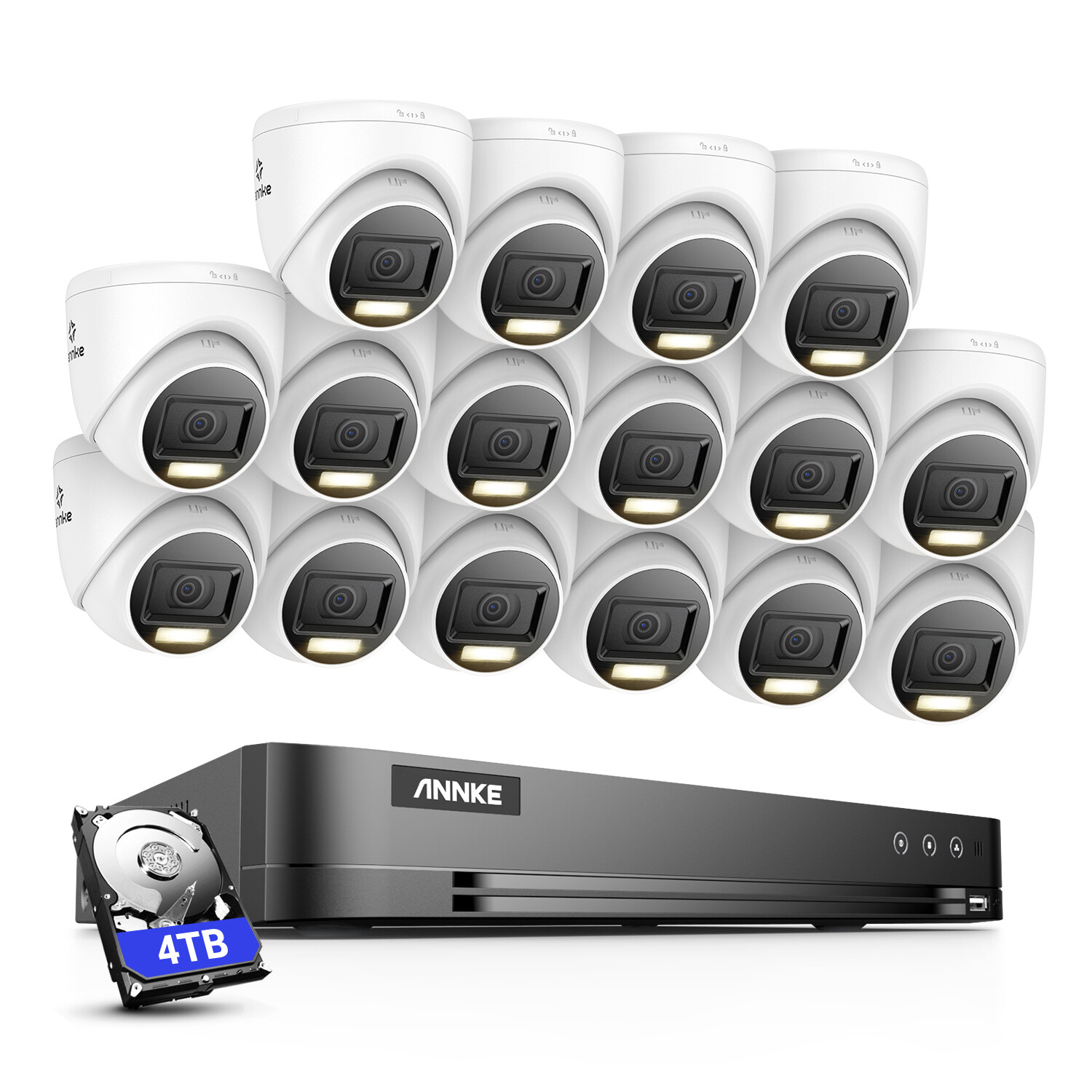 ANNKE 4K TVI Security Camera System 8MP 16CH DVR Color Night Vision Outdoor CCTV