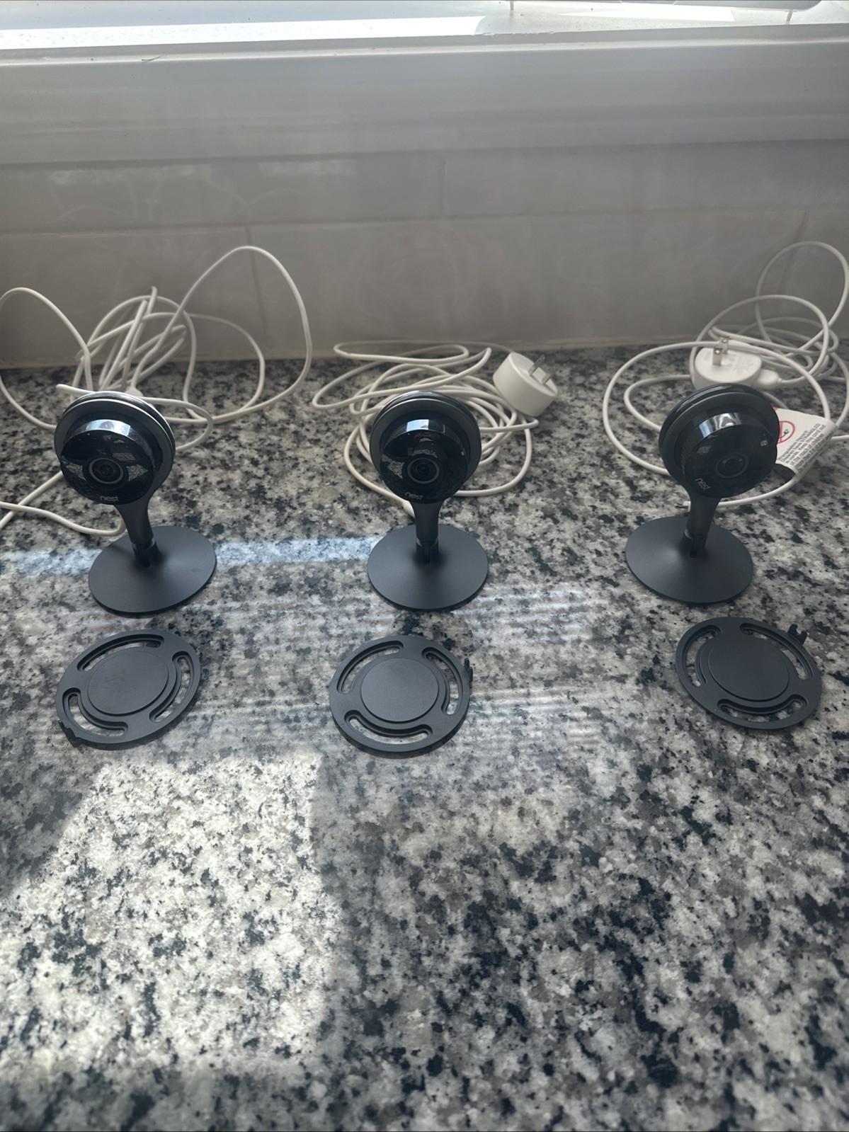 LOT OF 3 Google Nest Cam Indoor 1st Gen A0005 1080p Security Camera