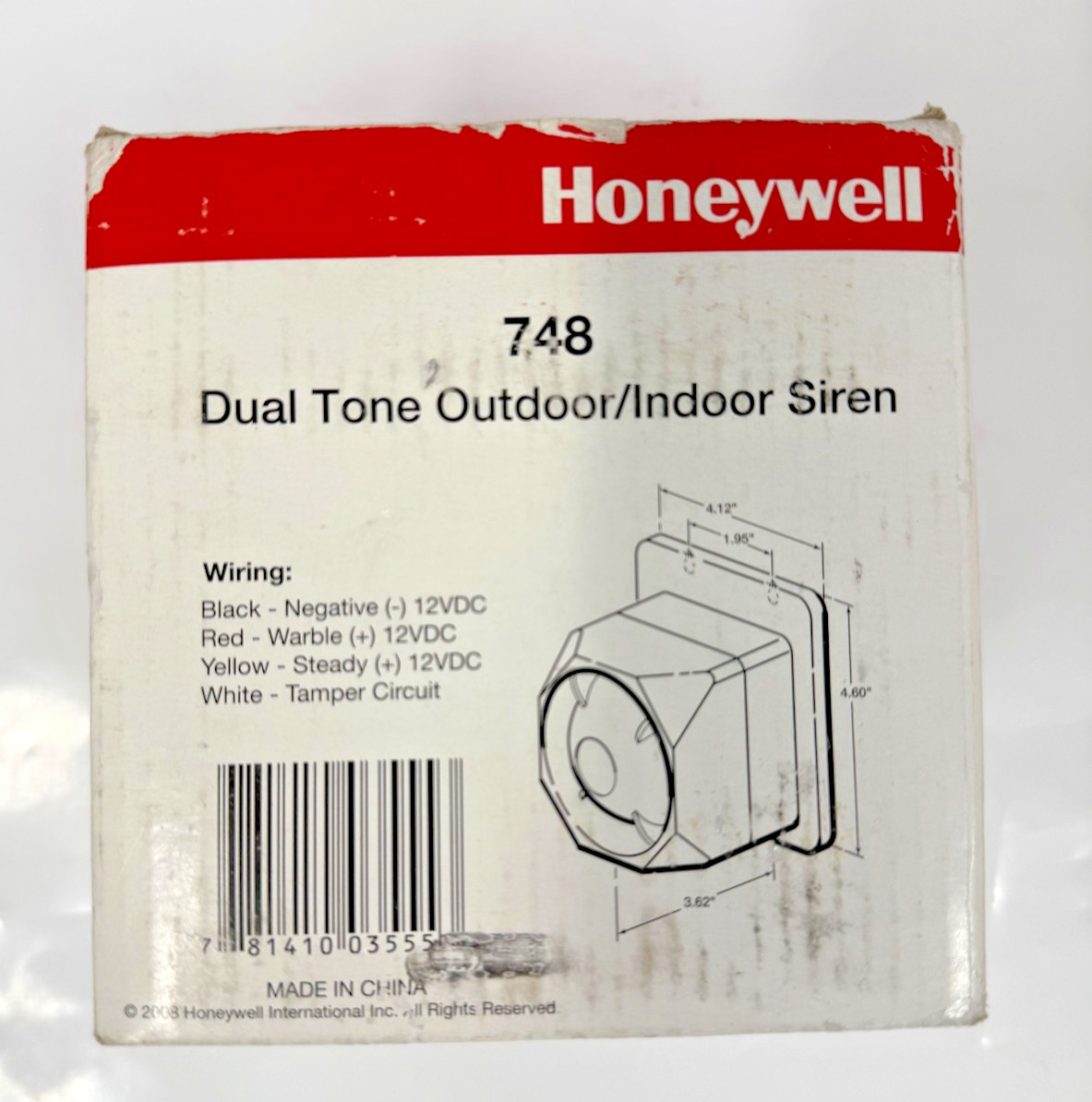 Honeywell 748 Dual Tone Outdoor/Indoor Siren
