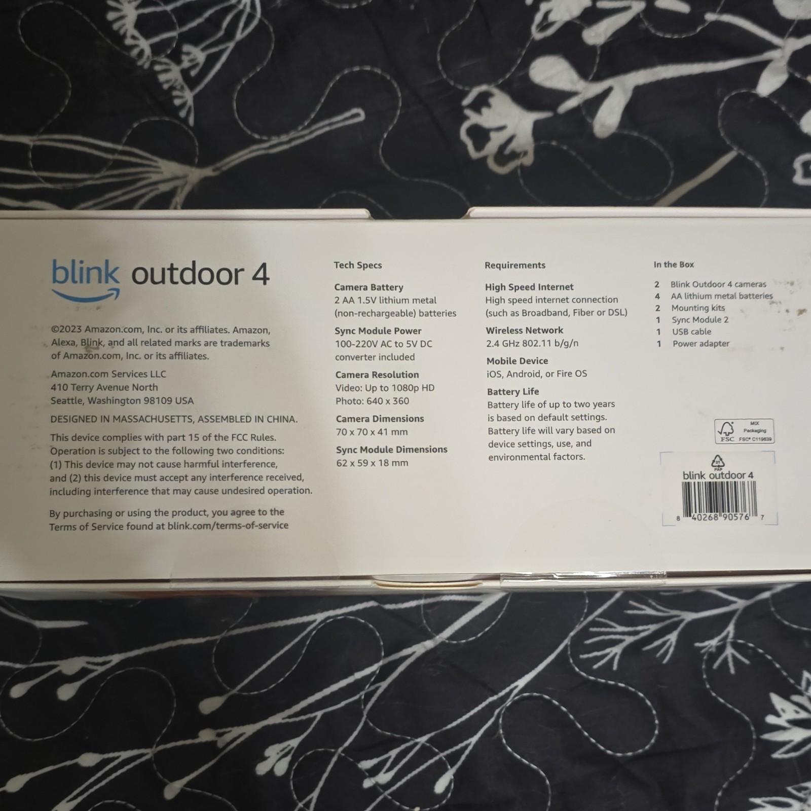 Blink Outdoor 4 2-Camera Wi-Fi System, Weather Resistant, Alexa, 1080p