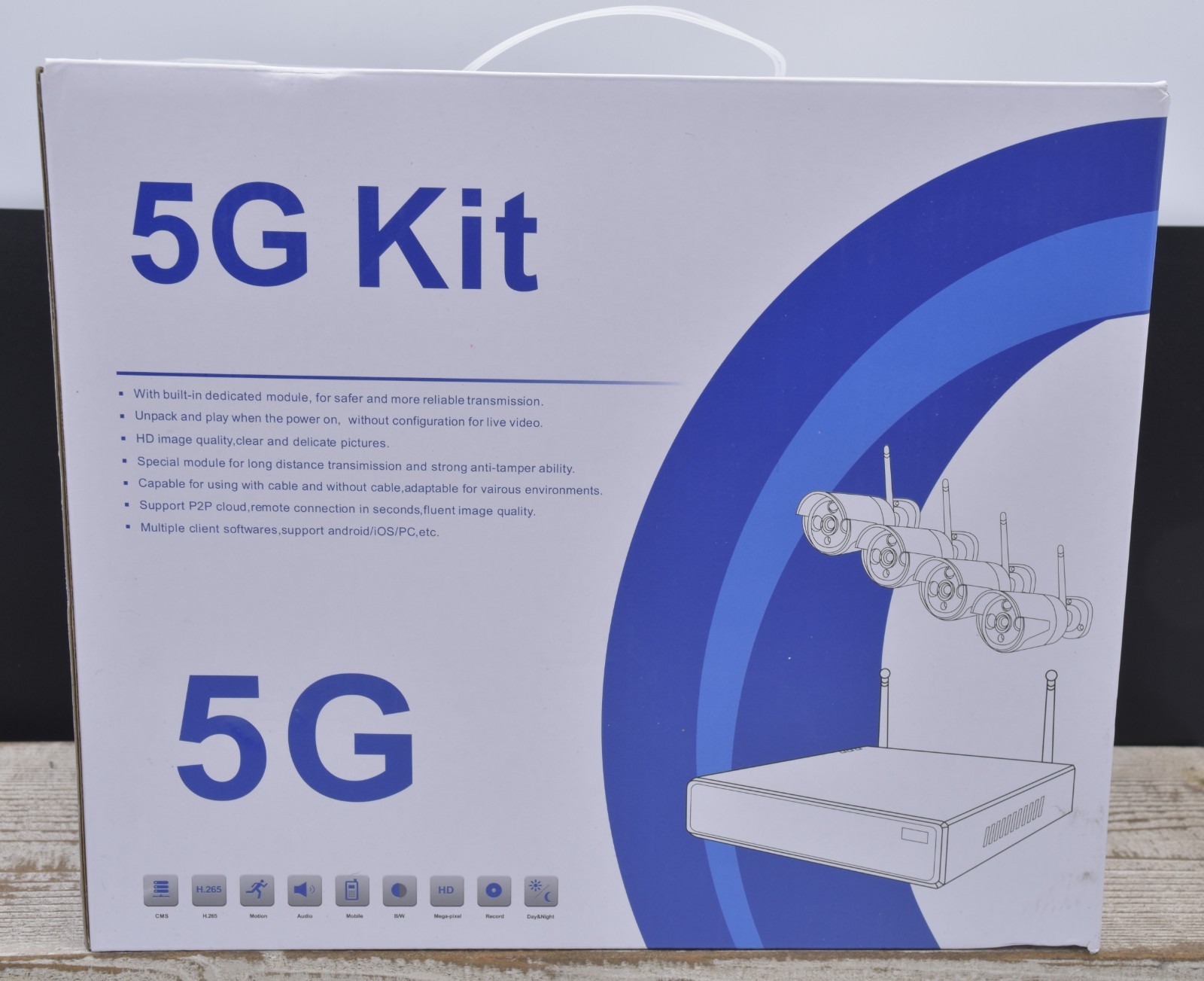 5G Kit 6026HEC -XMW HD Wireless 1080P NVR Security 4 Camera System