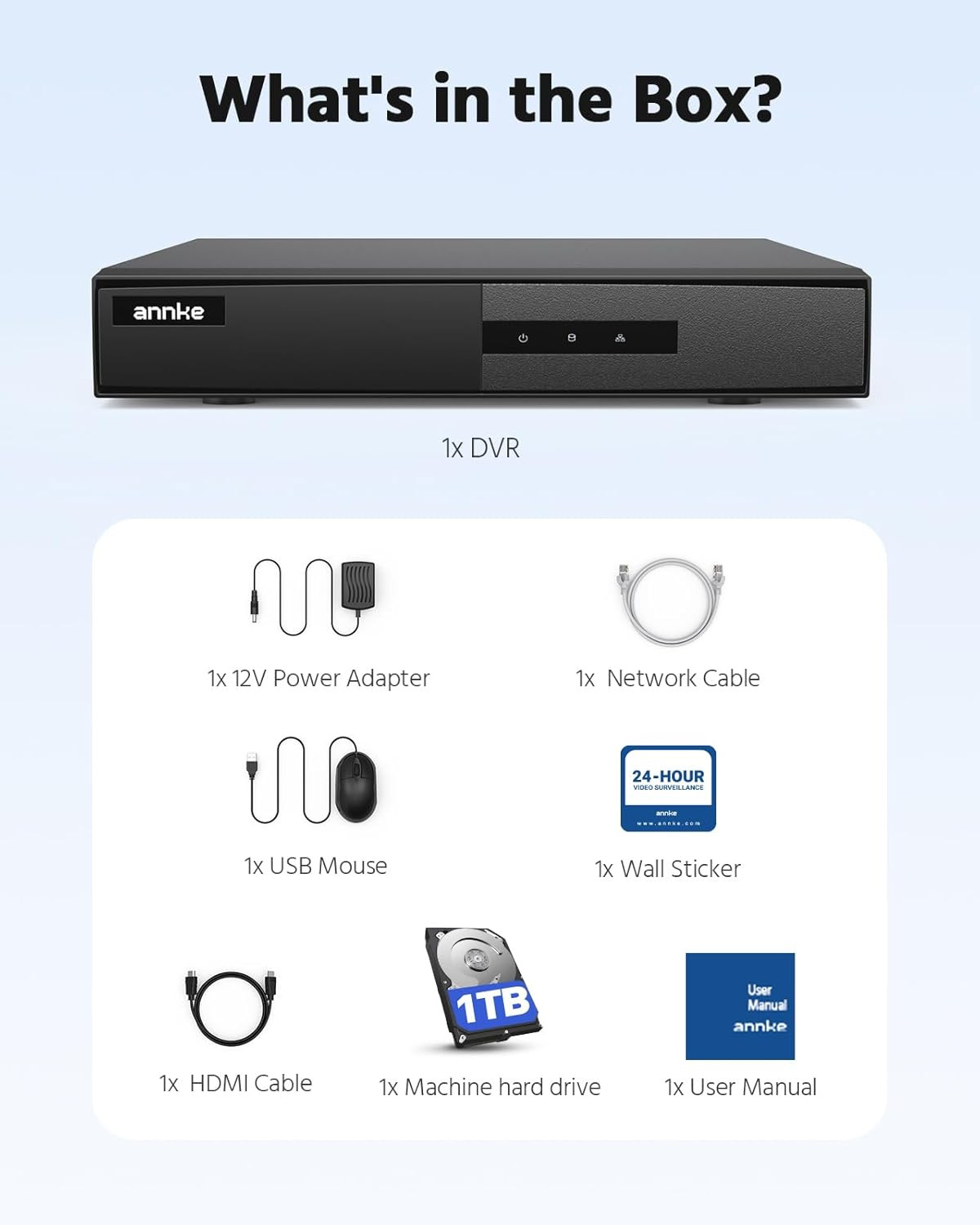 8 Channel DVR for Security Camera, 3K Lite Hybrid 5-In-1 CCTV Digital Video Reco