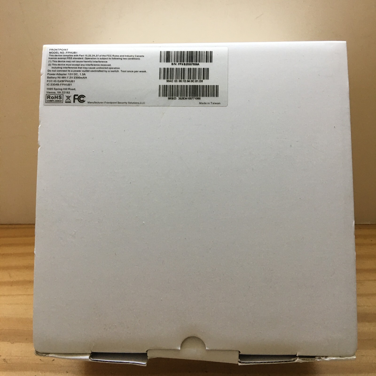 Frontpoint Security System Hub Model:FPHUB1 – New in Open Box