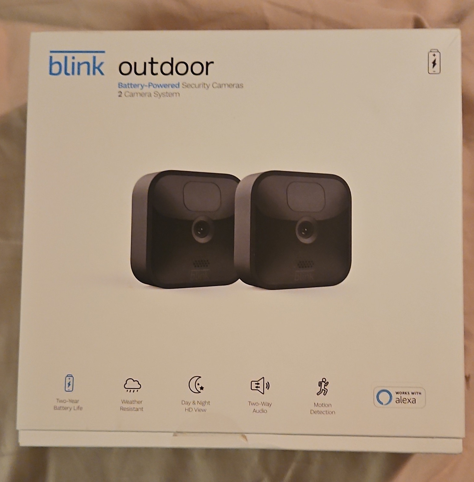 Blink Outdoor 2-Camera Wireless System 1080p Night Vision Two-Way Audio