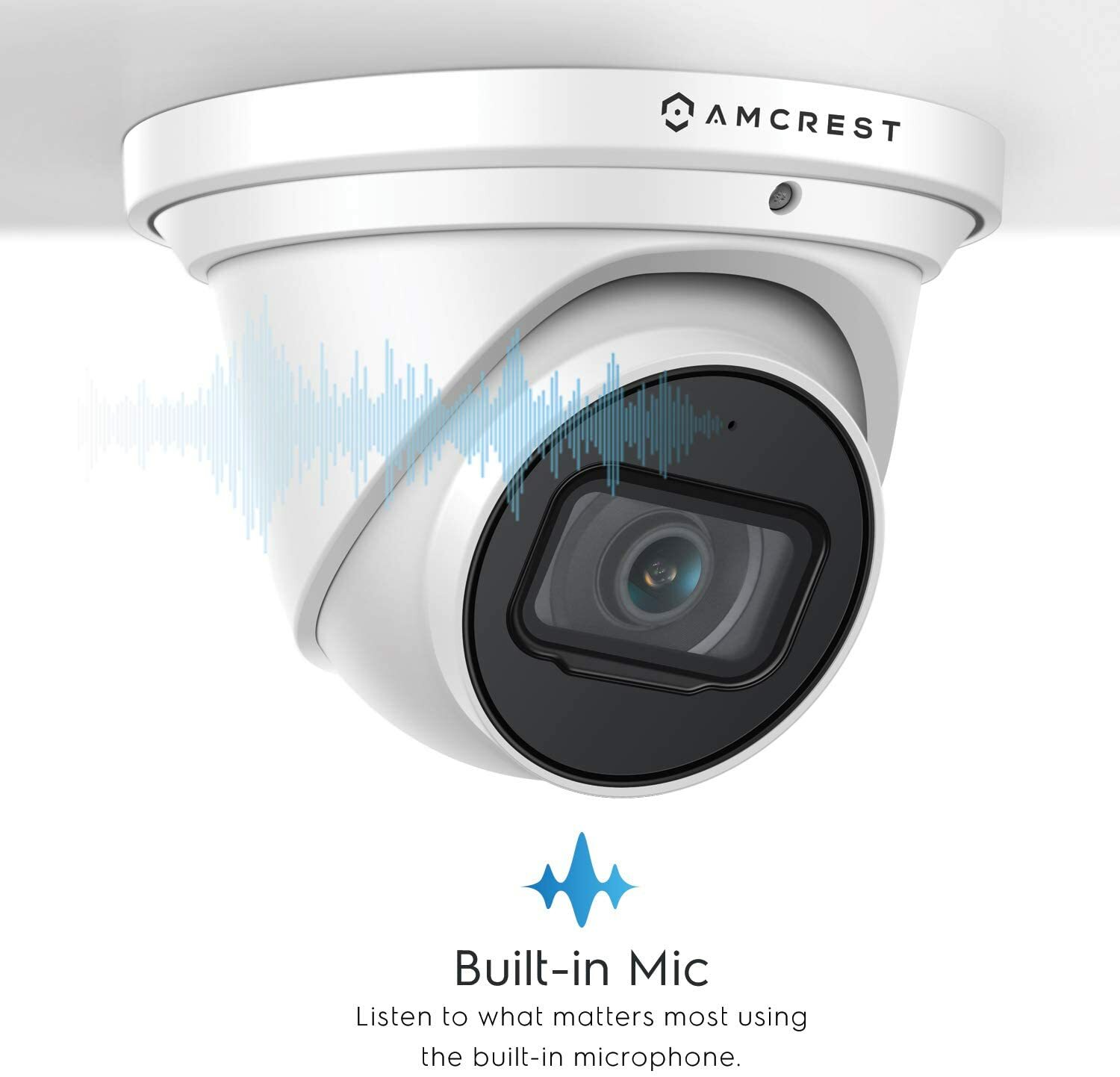 Amcrest UltraHD 4K PoE Outdoor Security IP Camera 8MP System Turret Mic Warranty