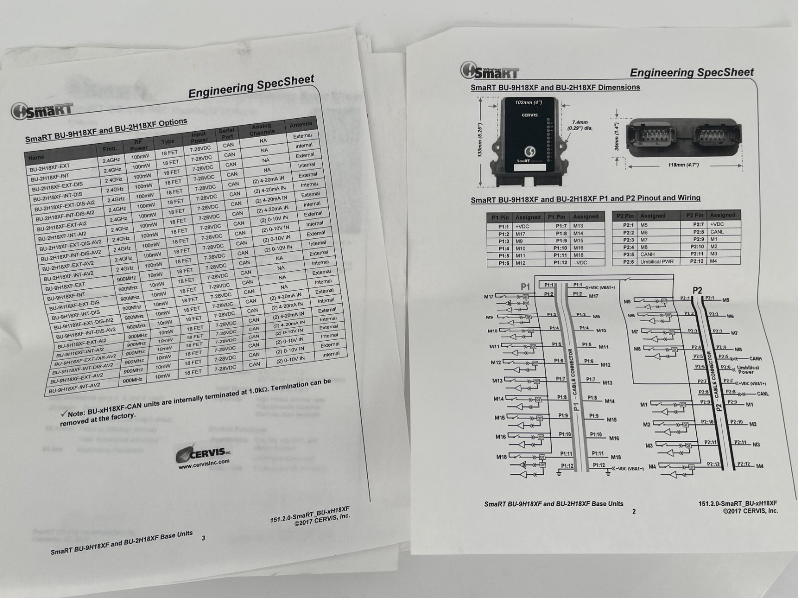 CERVIS WIRELESS SMART RECEIVER BU-2H18XF WITH REMOTE AND CONNECTORS