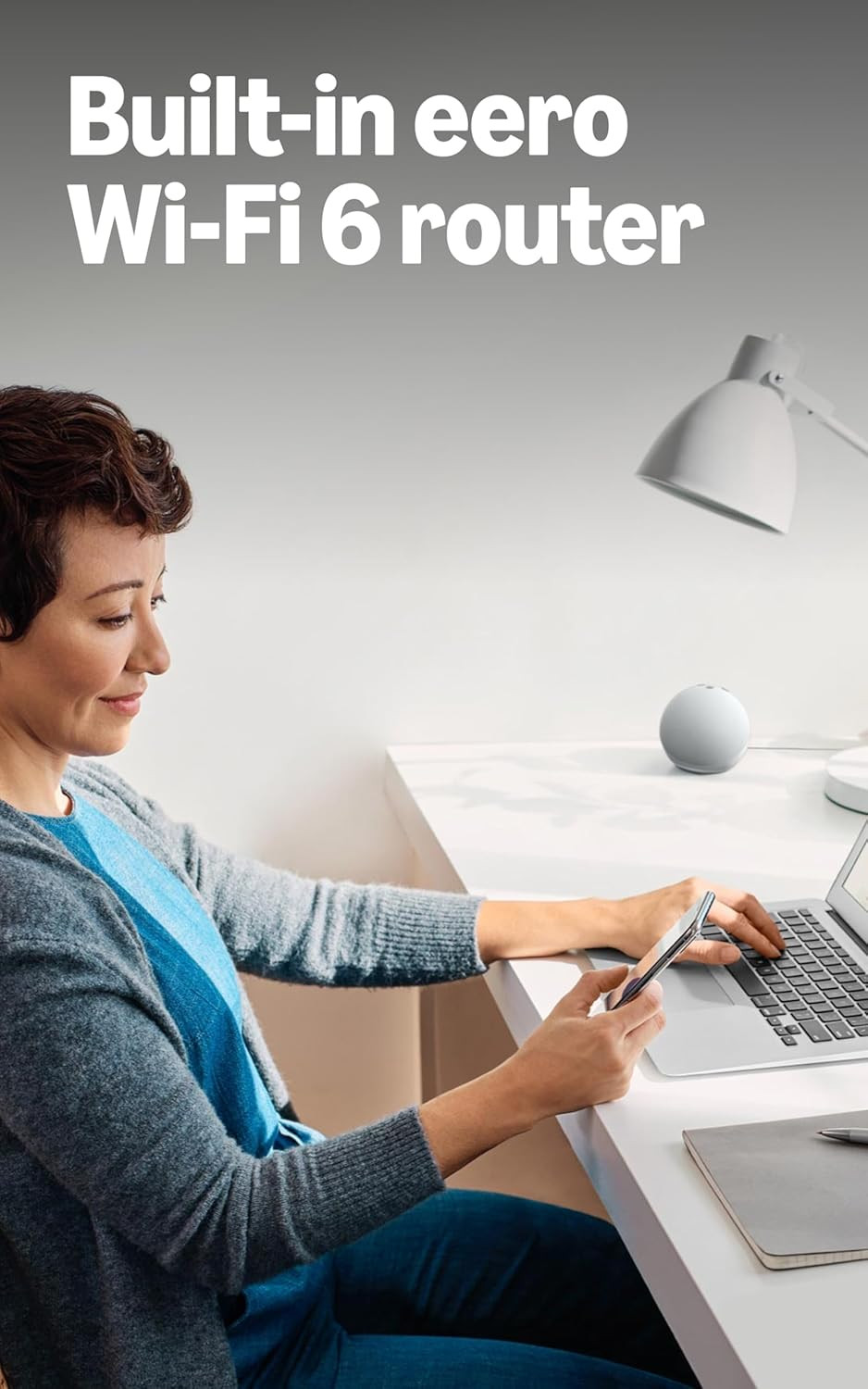 Alarm Pro Base Station (Newest Model), with Built-In Eero Wi-Fi 6 Router