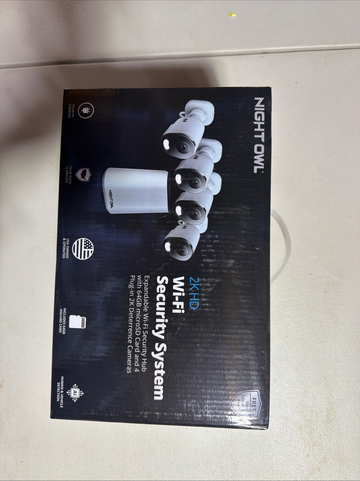 Night Owl 8-Ch, 4-Camera Indoor/Outdoor Plug-In Wi-Fi IP 4K 64GB Security System