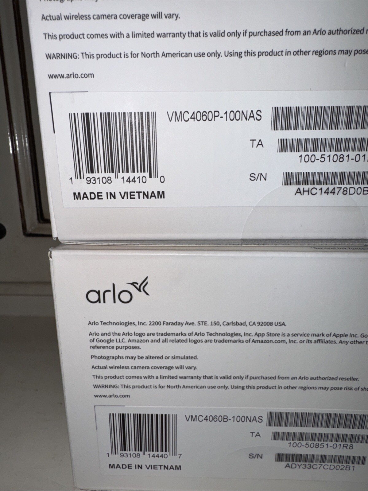 *Arlo Pro 5S Wireless 2K Spotlight Security Camera Night Vision Black and White