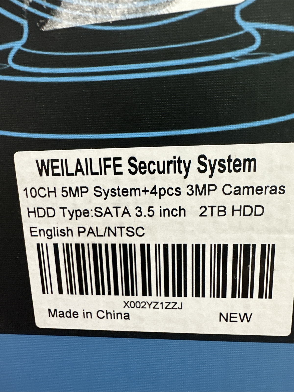 Weilailife 10 Channel 5MP/ 4 Camera 3MP Security System. SATA 3.5 Inch