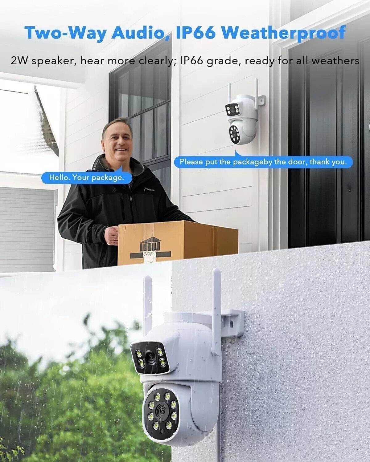 360° View Wireless CCTV Security Camera System Outdoor Home Surveillance Monitor
