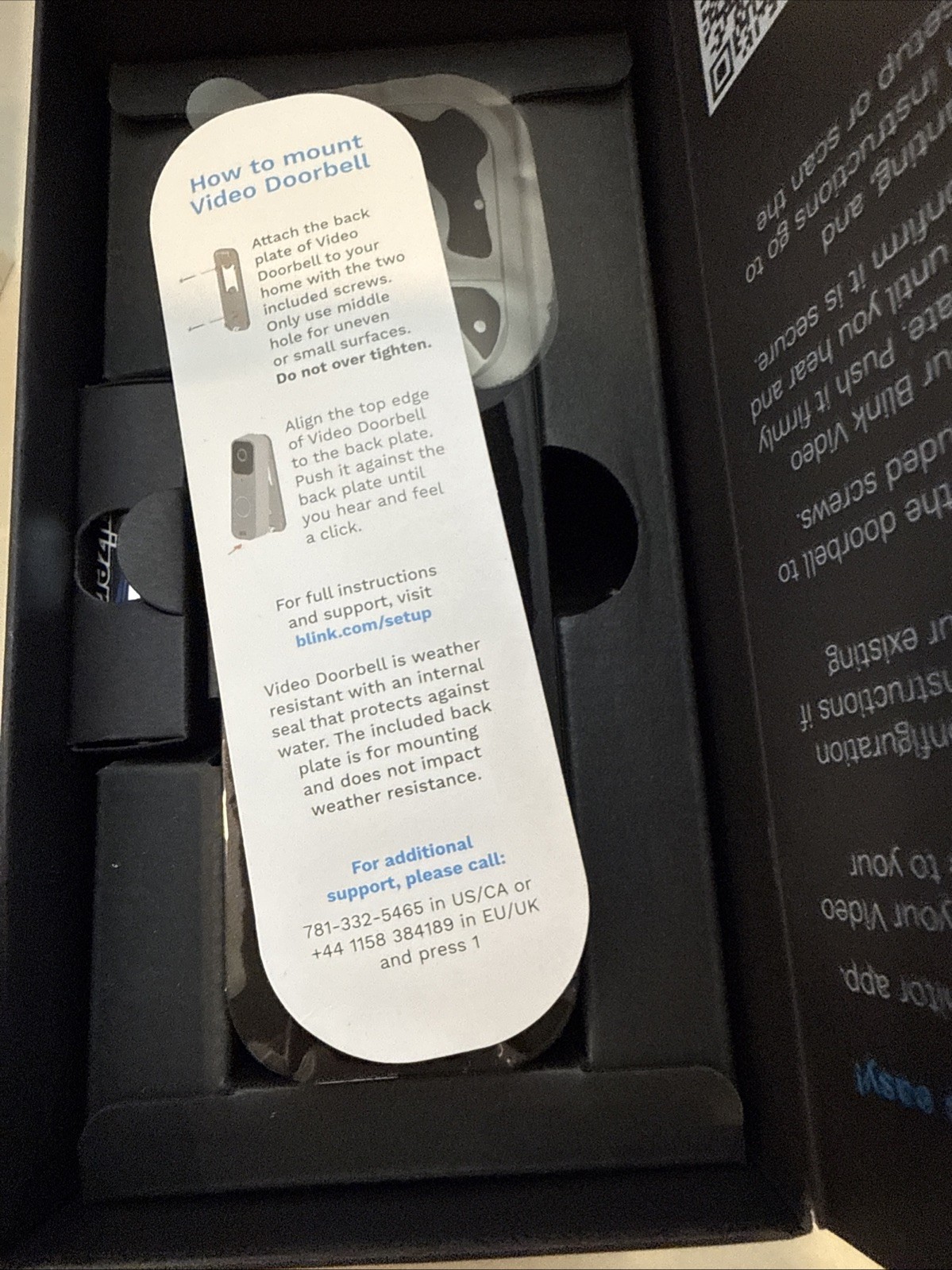 Blink Smart Video Doorbell?BLK Wired or Wireless Wi-fi Day Night Two Way Audio