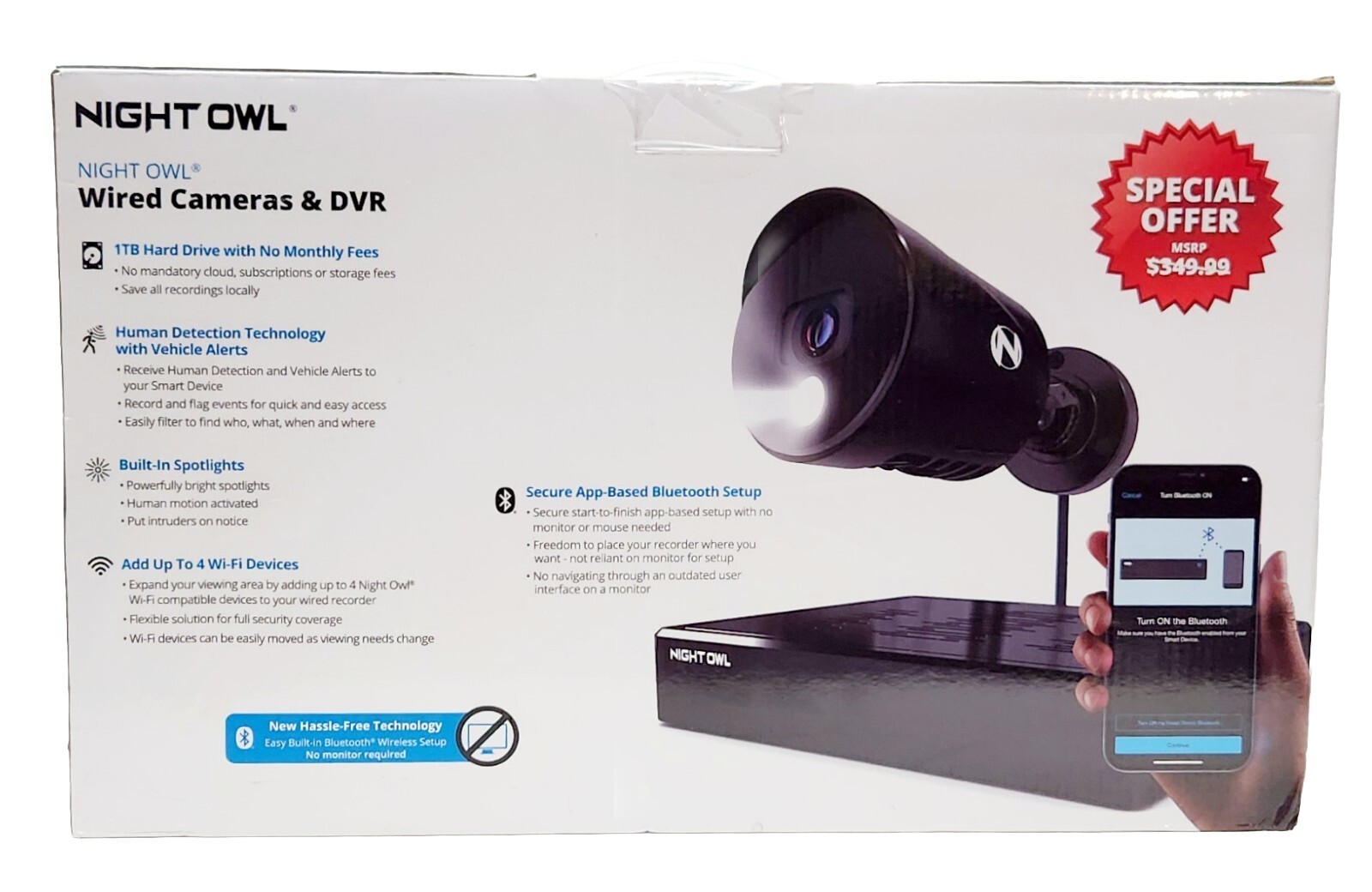 Night Owl 12 Channel DVR Security System with 6 Wired 1080p HD Spotlight Cameras
